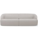 Ver imagem 3 de Sofá 3 Lugares Curvo Orgânico com 02 Poltronas para Sala Living 220cm Barolo L06 Bouclê Cinza - Lyam