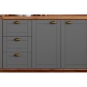 Ver imagem 7 de Kit Cozinha Completa 6 Peças Bella (2aéreos+2balcões+2paneleiros) C6p55 Nogal/cinza - Carraro
