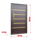 Ver imagem 2 de Porta Pivot.Alumínio Lamb.Premium c/Pux.e.Elite Marrom Gold 240x150 Brimak