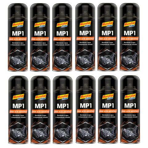 Kit 12 Graxa Alta Aderência Spray 100ml - Mundial Prime
