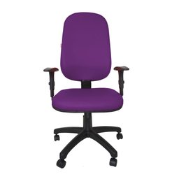 Poltrona Presidente Atom Braço Regulável - Couro Sintetico Corano - Roxo - 2