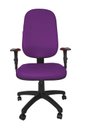 Ver imagem 2 de Poltrona Presidente Atom Braço Regulável - Couro Sintetico Corano - Roxo