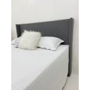 Ver imagem 2 de Cabeceira Liz Clean Perfeito para o Seu Ambiente 140x120cm de Altura em Cinza Escuro Tecido em Linho