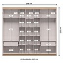 Ver imagem 4 de Guarda-roupa Casal Brooklyn 7 Portas 2 Gavetas Havana/havana Ripado - Panorama Móveis