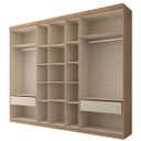 Ver imagem 7 de Guarda-roupa Casal Brooklyn 7 Portas 2 Gavetas Havana/havana Ripado - Panorama Móveis