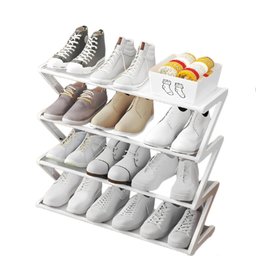Estante Sapateira com 4 Prateleiras Organizador Multiuso para Brinquedos Quarto Lavanderia Porta Obj - 1