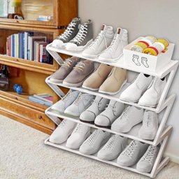 Estante Sapateira com 4 Prateleiras Organizador Multiuso para Brinquedos Quarto Lavanderia Porta Obj - 3