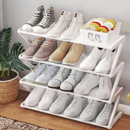 Estante Sapateira com 4 Prateleiras Organizador Multiuso para Brinquedos Quarto Lavanderia Porta Obj - 4