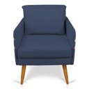 Ver imagem 6 de Kit 02 Poltronas Mari Suede Azul Marinho Castanho