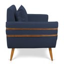 Ver imagem 5 de Kit 02 Poltronas Mari Suede Azul Marinho Castanho