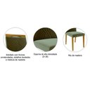 Ver imagem 5 de Kit 2 Cadeiras Sala Jantar Laura Madeira 2 Un Madeira/Suede Joli - Cimol