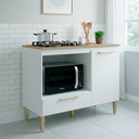 Ver imagem 4 de Balcão para Cooktop 1 Porta com 1 Gaveta Doma Branco
