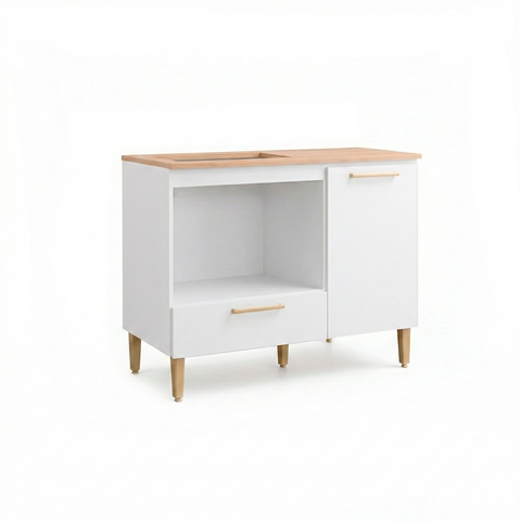 Balcão para Cooktop 1 Porta com 1 Gaveta Doma Branco