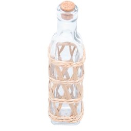 Galheteiro Porta Azeite Vidro e Fibra Natural 300ml Rolha - 4