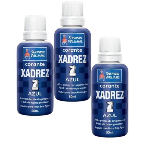3 Corante Líquido Xadrez Sherwin Williams Azul