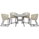 Ver imagem 1 de Mesa com 4 Cadeiras e Noronha Estofado 6 Trama Original Rami