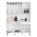 Ver imagem 2 de Armário Cozinha Compacta 6 Portas Alice 130cm Branco Ajl Móveis