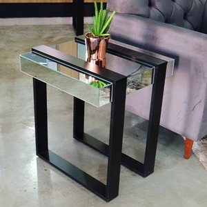 Mesa de Canto Espelhada Fênix Demoglass Fênix Classic