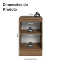 Ver imagem 2 de Balcão de Cozinha 50cm 1 Porta Rustic Glamy Madesa Rustic