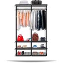 Ver imagem 1 de Guarda Roupa closet aramado sem portas CLR285 - 1,30m Smart Black