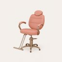 Ver imagem 1 de Cadeira Fixa Hidráulica de Salão de Beleza - Cabeleireiro e Barbearia - Rosa