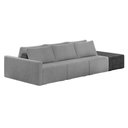 Ver imagem 1 de Sofá Ilha 3 Lugares Living 312cm Modulado Sala Lary Bouclê Cinza Cl/pu Pto K01 - D'Rossi