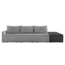 Ver imagem 6 de Sofá Ilha 3 Lugares Living 312cm Modulado Sala Lary Bouclê Cinza Cl/pu Pto K01 - D'Rossi