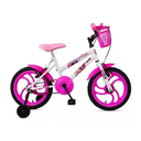 Ver imagem 1 de Bicicleta Infantil Aro 16 Feminina Criança - Ello Bike Cor:branco/rosa