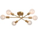 Ver mais imagens de Lustre Sputnik Candelabro 6 Lampadas E27 Luminaria Sala Quarto Sala de Jantar Decoraçao Casa Ambient