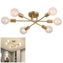 Ver imagem 1 de Lustre Sputnik Candelabro 6 Lampadas E27 Luminaria Sala Quarto Sala de Jantar Decoraçao Casa Ambient