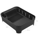 Ver imagem 3 de Kit 3 Utensílios Escorredor de Louça Talher Porta Detergente Preto