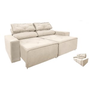 Sofá Retrátil e Reclinável 1,80m com Molas – Conforto e Design Moderno