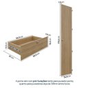 Ver imagem 6 de Guarda-Roupa 2 Módulos 2 Portas 3 Prateleiras 2 Gavetas Frame CabeCasa MadeiraOriginals