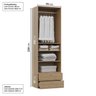 Guarda-Roupa 2 Módulos 2 Portas 3 Prateleiras 2 Gavetas Frame CabeCasa MadeiraOriginals - 4