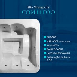 Spa Retangular Singapura com Hidro em Acrílico - 4
