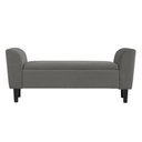 Ver imagem 1 de Recamier Bau Malibu 1,20m Suede Cinza - Inova Decor