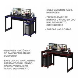 Mesa Gamer Escrivaninha Cyber Tecno Mobili - 6