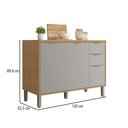 Ver imagem 4 de Balcão de Cozinha 120 cm Colors 3 Portas 2 Gavetas Freijó/Cinza Chalck - Kits Paraná