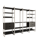 Ver imagem 1 de Quatro Modulos para Closet Industrial Ferro Branco Tampo Preto