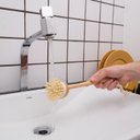 Ver imagem 4 de Escova de limpeza redonda com cabo longo de bambu - Oikos