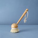Ver imagem 2 de Escova de limpeza redonda com cabo longo de bambu - Oikos