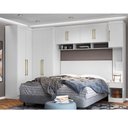 Ver imagem 1 de Quarto Modulado de Casal Branco 9 Portas Armário Roupeiro Guarda Roupa