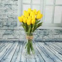 Ver imagem 6 de Arranjo Buque Tulipas Artificial Realista 9 Flores Amarelas