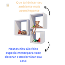 Ver imagem 6 de Trio Nicho Branco Tx Mdf Decorativo 30/25/20 Quartos Salas Quadrado para Plantas Vasos Arranjos