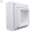 Ver imagem 1 de Trio Nicho Branco Tx Mdf Decorativo 30/25/20 Quartos Salas Quadrado para Plantas Vasos Arranjos