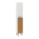 Ver imagem 1 de Paneleiro para Cozinha Madri 31 X 186 Cm Armário 2 Portas Prateleiras Mdp Branco Canelado - Clicklar