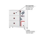 Ver imagem 3 de Cômoda Infantil Fast Car com 3 Gavetas - Branco