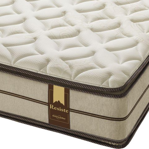 Conjunto Box Bipartido King 73X193X203+Colchão Resiste Plus