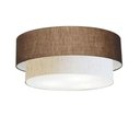 Ver imagem 1 de Plafon Duplo Cilíndrico Vivare Md-3021 Cúpula em Tecido 80x60cm - Bivolt Café-linho-bege 127/220v