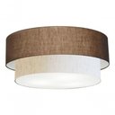 Ver imagem 3 de Plafon Duplo Cilíndrico Vivare Md-3021 Cúpula em Tecido 80x60cm - Bivolt Café-linho-bege 127/220v